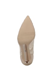 Sam Edelman Cream Hazel Mesh 3 Regular Fit Stiletto Heel Court Shoes - Image 4 of 7