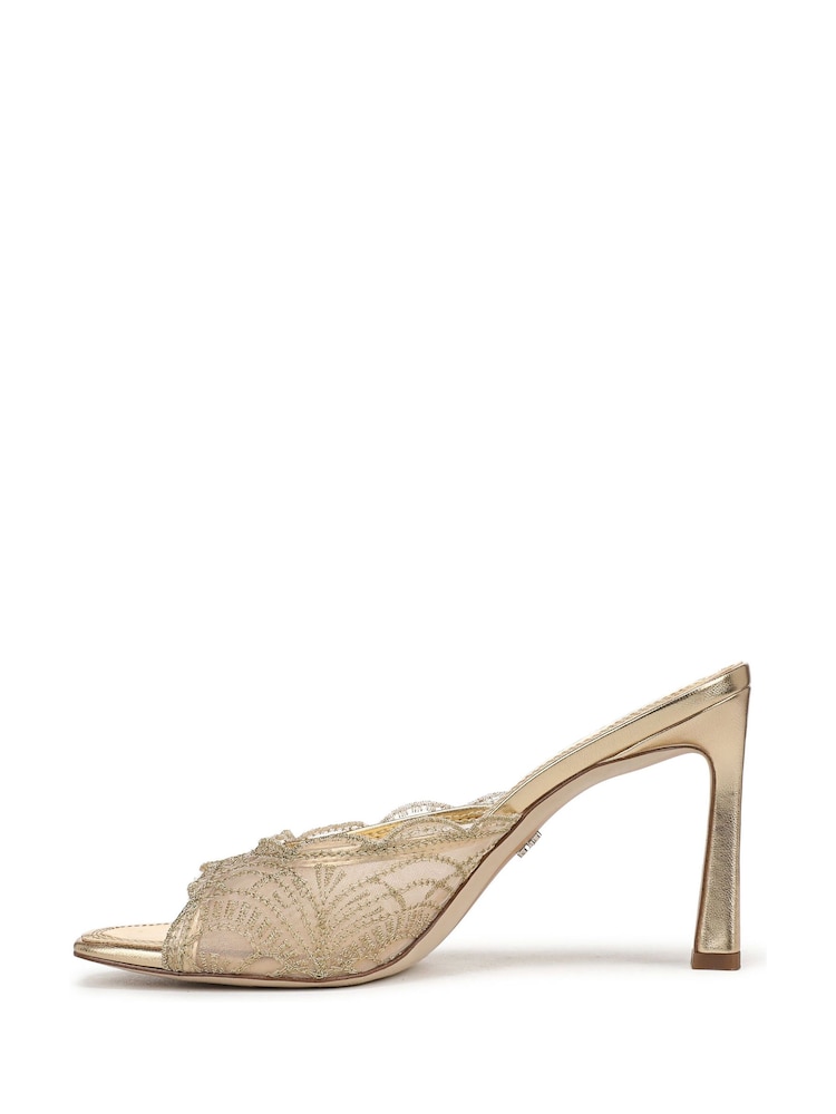 Sam Edelman Gold Iva Regular Fit Slides - Image 2 of 7