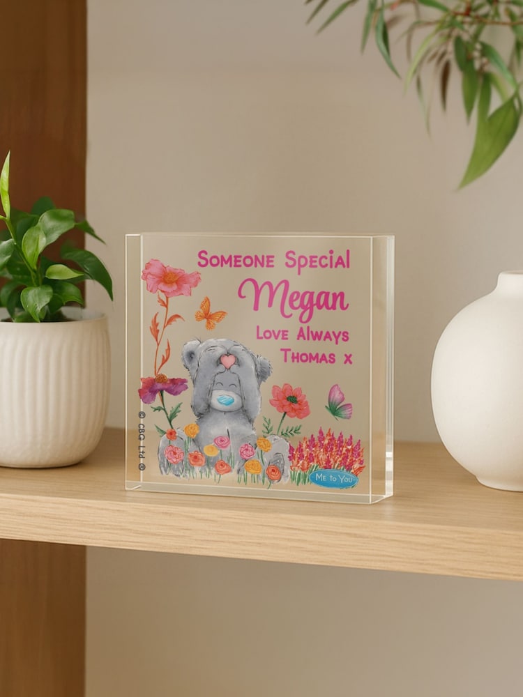 Personalised Me to You Flowers Glass Ornament by PMC - Image 1 of 3 Personalised Me to You Flowers Glass Ornament by PMC - Image 1 of 3