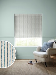Emily Bond Blue Moroccan Stripe Made to Measure Blinds - Image 1 of 6