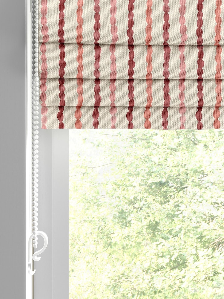 Emily Bond Red Moroccan Stripe Made to Measure Blinds - Image 2 of 6