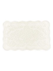 Allure Bath Fashions Cream Scalloped Jacquard Bath Mat - Image 3 of 4