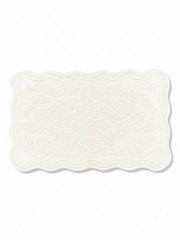 Allure Bath Fashions Cream Scalloped Jacquard Bath Mat - Image 5 of 6