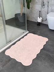 Allure Bath Fashions Sepia Rose Scalloped Jacquard Bath Mat - Image 2 of 4