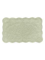 Allure Bath Fashions Sage Green Scalloped Jacquard Bath Mat - Image 3 of 4