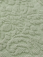 Allure Bath Fashions Sage Green Scalloped Jacquard Bath Mat - Image 6 of 6