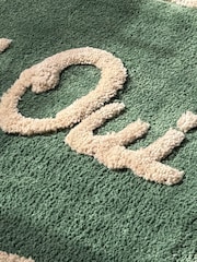 Mooky Mats Cream/Green Oui Slogan Bath Mat - Image 4 of 4