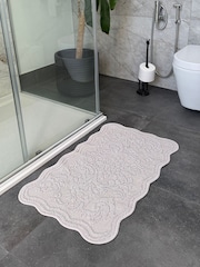 Allure Bath Fashions Grey Scalloped Jacquard Bath Mat - Image 2 of 4