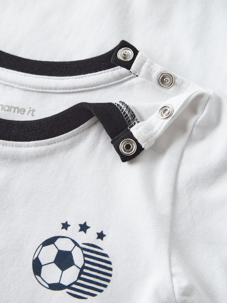 Name It White Baby Football England Romper - Image 3 of 3 Name It White Baby Football England Romper - Image 3 of 3