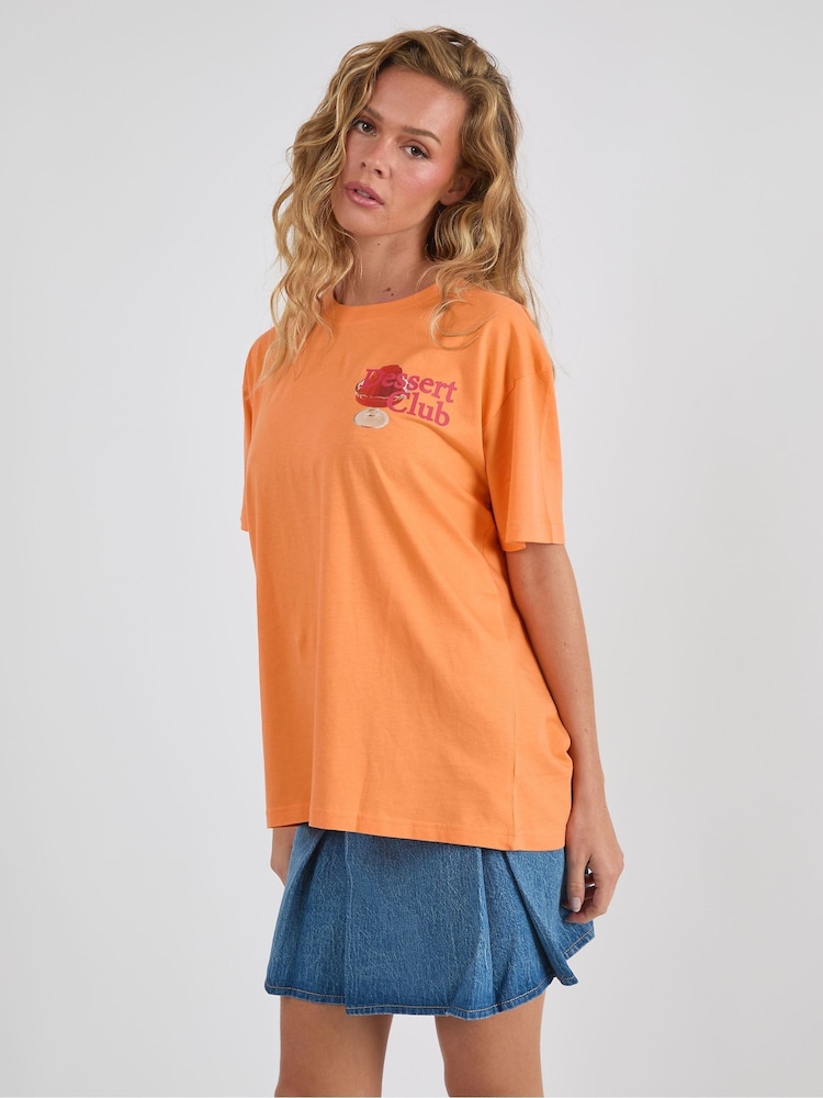 Skinnydip Orange Dessert Club T-Shirt - Image 2 of 3
