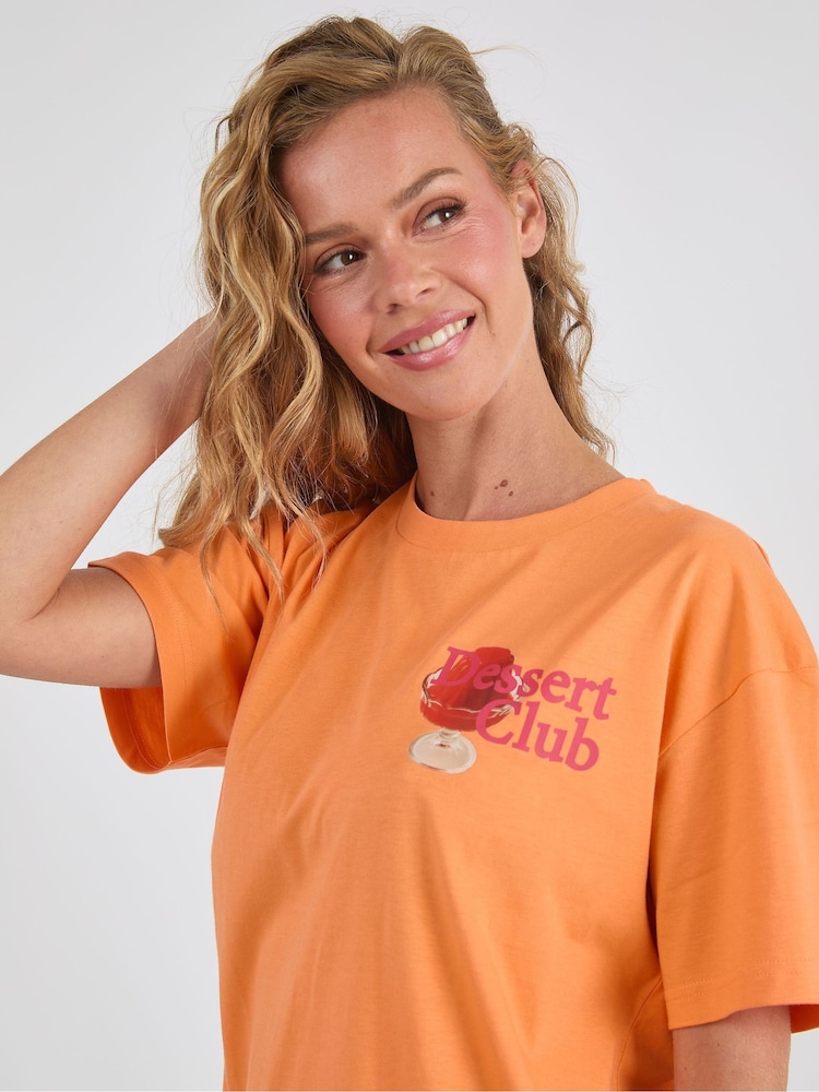 Skinnydip Orange Dessert Club T-Shirt - Image 3 of 3
