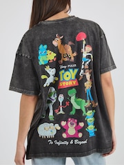 Skinnydip Grey Disney Toy Story Poster Acid Wash T-Shirt - Image 3 of 3