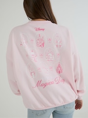 Skinnydip Pink Disney On My Way To A Magical Day in Pink Sweatshirt - Image 3 of 4