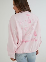 Skinnydip Pink Disney On My Way To A Magical Day in Pink Sweatshirt - Image 4 of 4