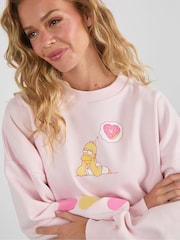 Skinnydip Pink The Simpsons x Skinnydip Donut Sweatshirt - Image 2 of 3