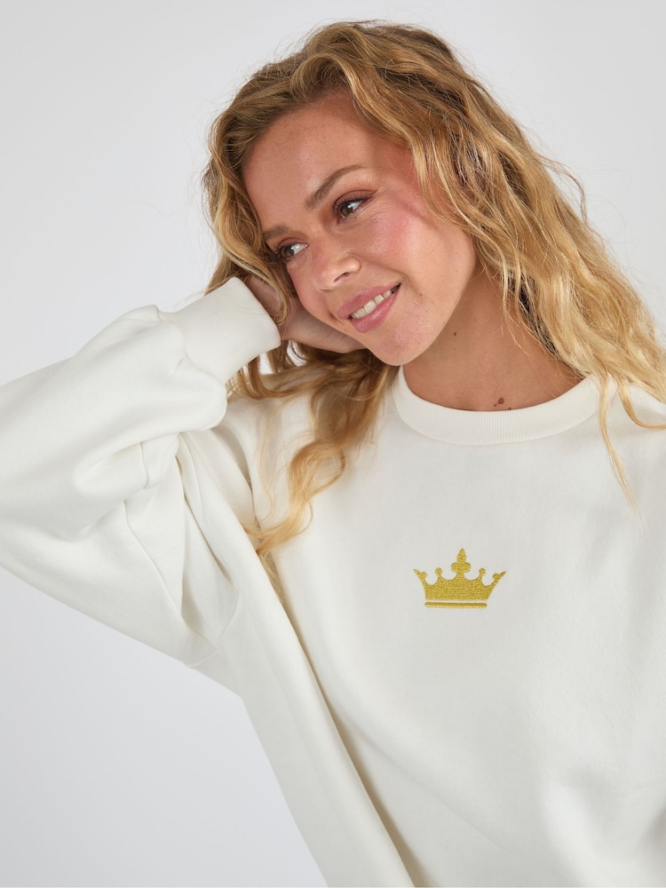 Skinnydip White Disney Princess Signature Sweatshirt - Image 2 of 4 Skinnydip White Disney Princess Signature Sweatshirt - Image 2 of 4