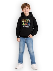 Brand Threads Black Kids Brainrot Character Hoodie - Image 1 of 2