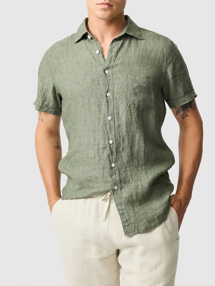Rodd & Gunn Green Palm Beach Sports Fit Shirt - Image 1 of 5