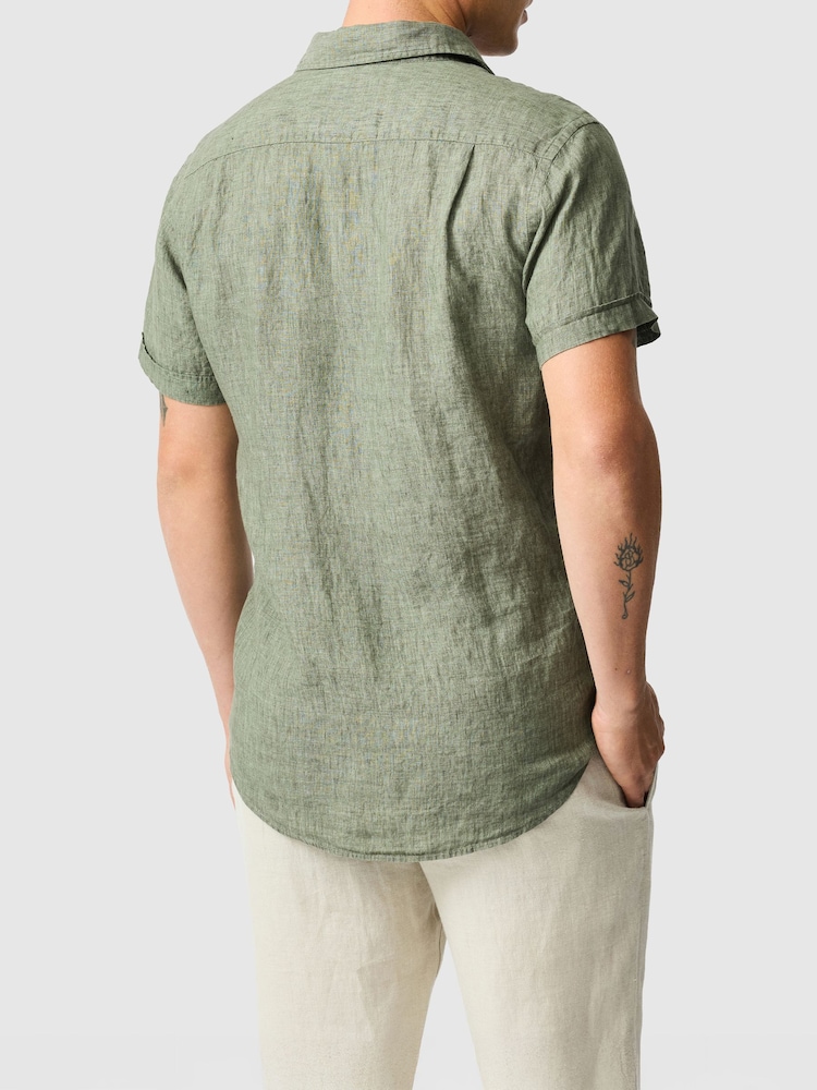 Rodd & Gunn Green Palm Beach Sports Fit Shirt - Image 2 of 5