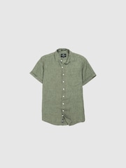 Rodd & Gunn Green Palm Beach Sports Fit Shirt - Image 4 of 5