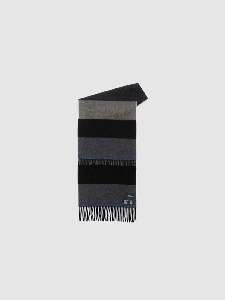 Rodd & Gunn Black Frankton Stripe Scarf - Image 1 of 3