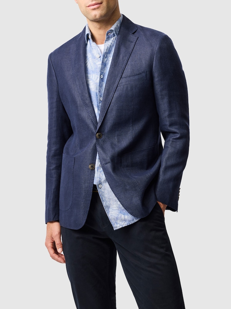 Rodd & Gunn Midnight Blue The Cascades Sports Fit Jacket - Image 1 of 5 Rodd & Gunn Midnight Blue The Cascades Sports Fit Jacket - Image 1 of 5