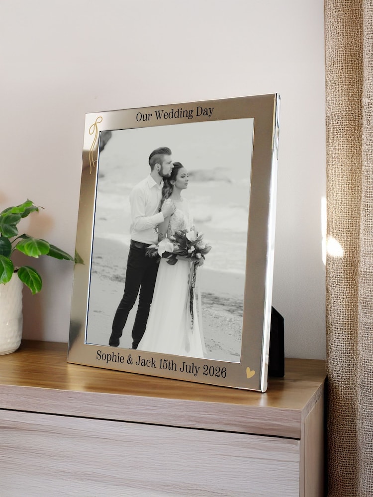 Personalised 8 x 10 Silver Photo Frame by PMC - Image 1 of 3