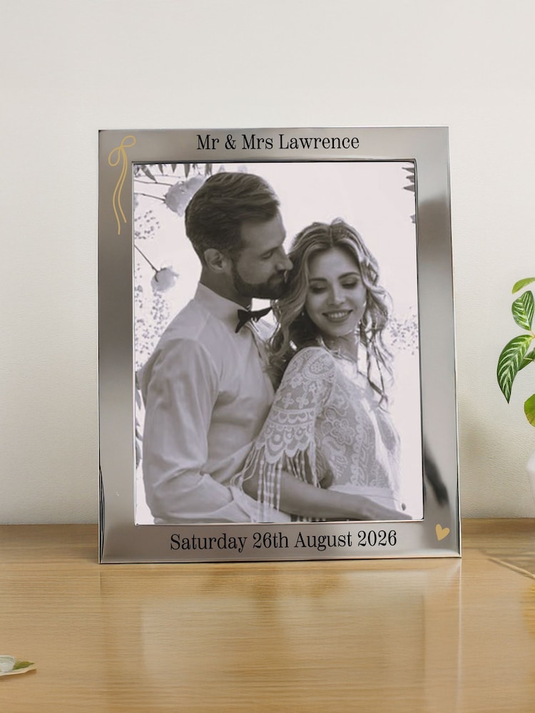 Personalised 8 x 10 Silver Photo Frame by PMC - Image 2 of 3