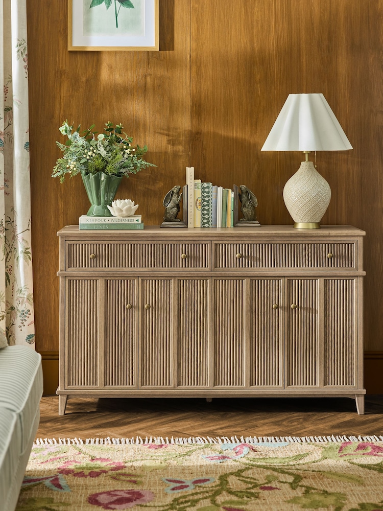 Laura Ashley Light Oak Barcombe Large Sideboard - Image 1 of 12 Laura Ashley Light Oak Barcombe Large Sideboard - Image 1 of 12
