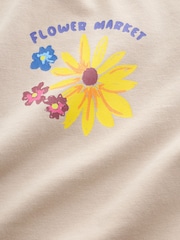 Neutral Brown Broderie Hem T-Shirt Dress (3-16yrs) - Image 10 of 10