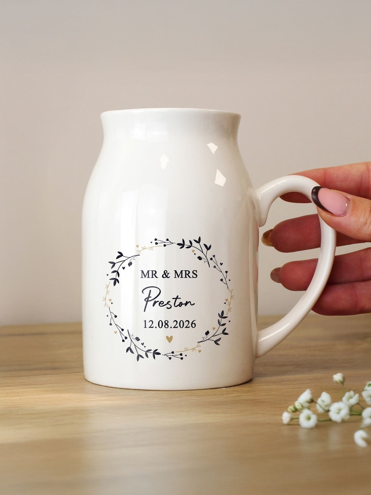 Personalised Wreath Jug Vase by PMC - Image 3 of 3 Personalised Wreath Jug Vase by PMC - Image 3 of 3