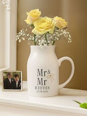 Personalised Wedding Jug Vase by PMC - Image 2 of 3