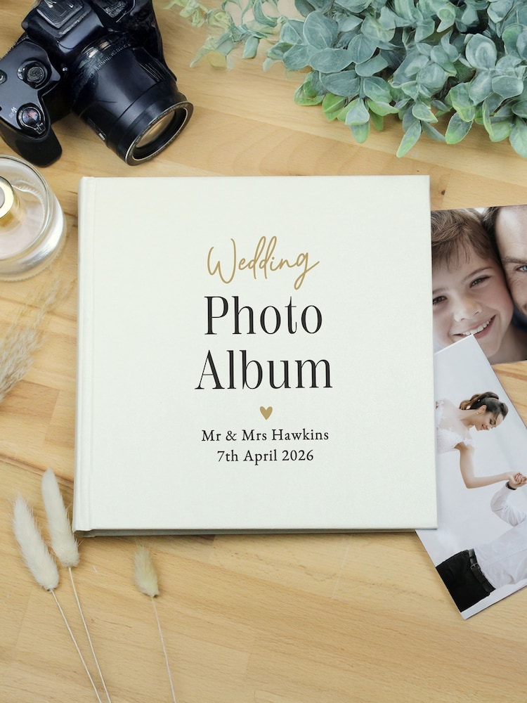 Personalised Square Wedding Photo Album by PMC - Image 1 of 3 Personalised Square Wedding Photo Album by PMC - Image 1 of 3