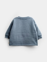 JoJo Maman Bébé Blue Dino 2-Piece Sweatshirt & Jogger Set - Image 3 of 7