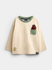 JoJo Maman Bébé The Gruffalo Khaki Green 2-Piece Top & Stripe Joggers Set - Image 2 of 6