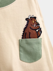 JoJo Maman Bébé The Gruffalo Khaki Green 2-Piece Top & Stripe Joggers Set - Image 6 of 6