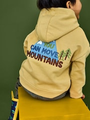 JoJo Maman Bébé Mustard Yellow Explorer Back Graphic Hoodie - Image 2 of 9
