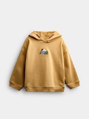 JoJo Maman Bébé Mustard Yellow Explorer Back Graphic Hoodie - Image 4 of 9