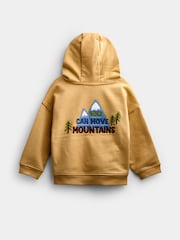 JoJo Maman Bébé Mustard Yellow Explorer Back Graphic Hoodie - Image 6 of 9