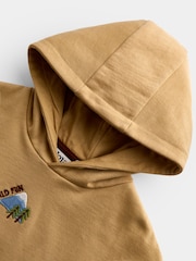 JoJo Maman Bébé Mustard Yellow Explorer Back Graphic Hoodie - Image 7 of 9