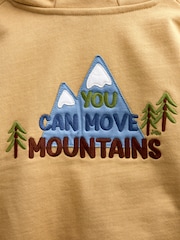 JoJo Maman Bébé Mustard Yellow Explorer Back Graphic Hoodie - Image 8 of 9