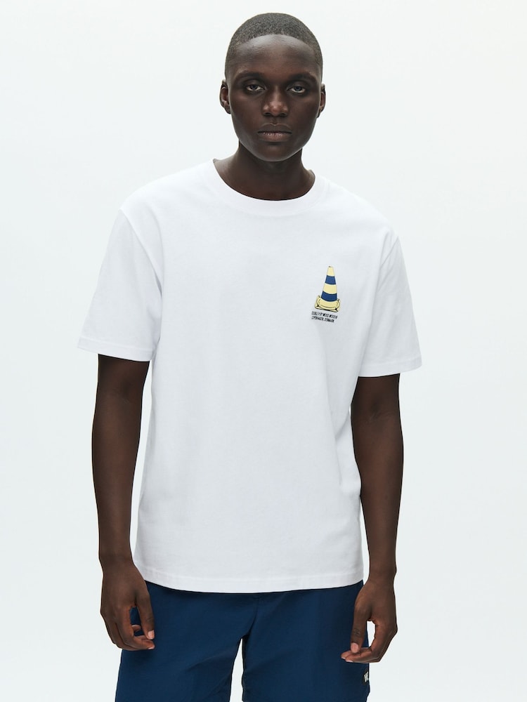 Weiß - Double A by W.W. Ace T-Shirt Cone Print - Bild 1 von 5