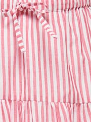 ONLY KIDS Red White Stripe Emroidery Anglais Frill Skirt - Image 4 of 4