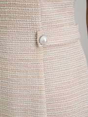 Gina Bacconi Pink Nara Boucle A Line Dress - Image 4 of 5