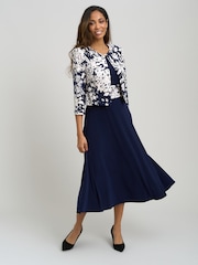 Gina Bacconi Blue Nell Stretch Jersey Dress & Jacket Set - Image 3 of 6