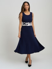 Gina Bacconi Blue Nell Stretch Jersey Dress & Jacket Set - Image 5 of 6