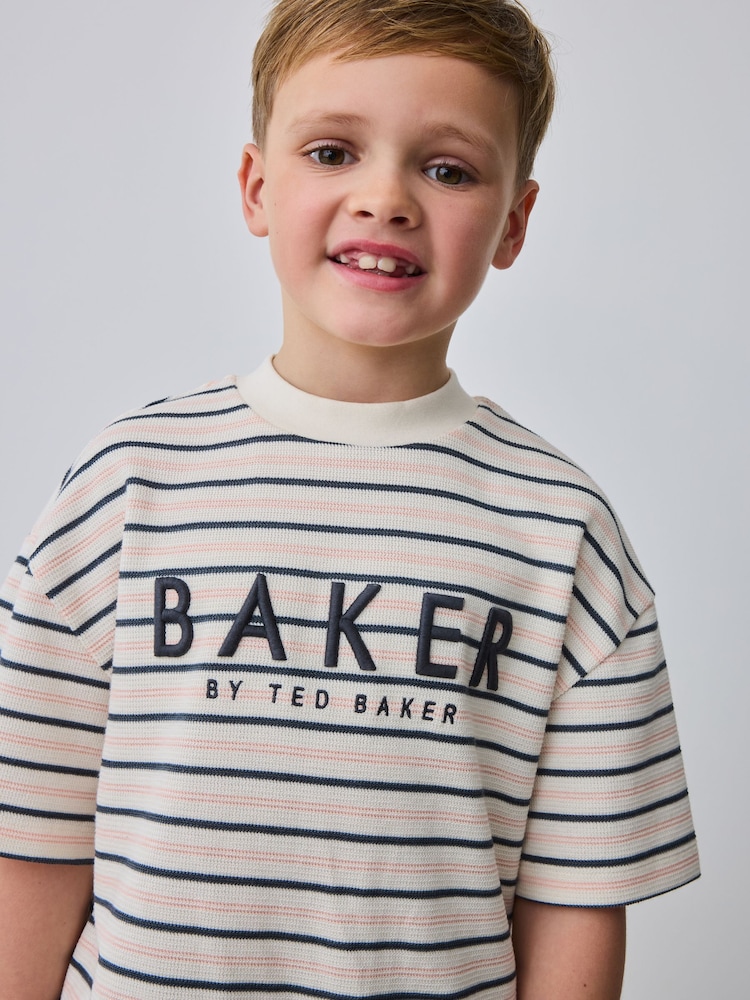 Baker by Ted Baker Textured T-Shirt - Image 1 of 9 Baker by Ted Baker Textured T-Shirt - Image 1 of 9