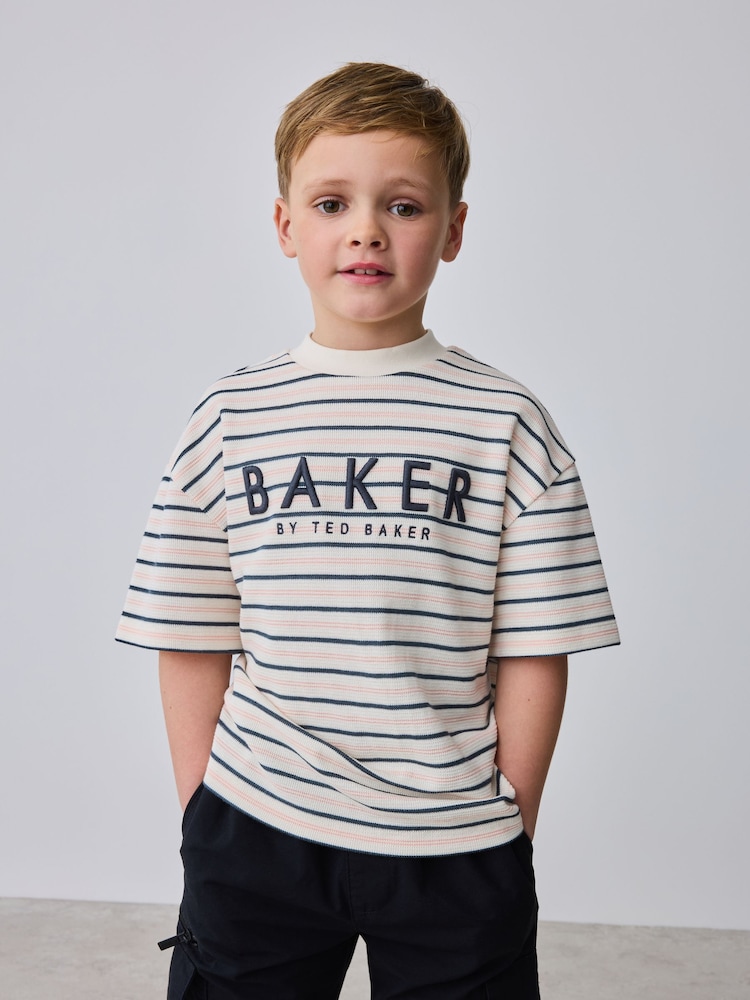 Baker by Ted Baker Textured T-Shirt - Image 2 of 9 Baker by Ted Baker Textured T-Shirt - Image 2 of 9