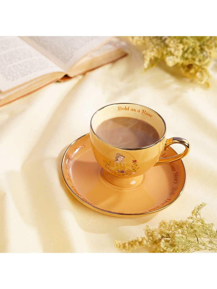 Disney Princess Yellow Tea Belle Cup & Saucer - Image 1 of 7