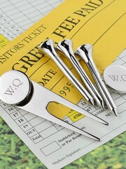 Personalised Silver Plated Golf Tee Gift Set by Treat Republic - Image 1 of 3
